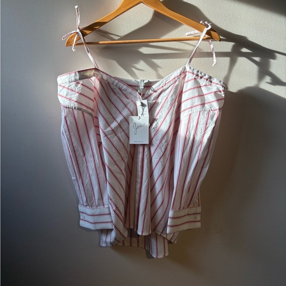 Striped Off-Shoulder Blouse - Picture 1 of 6